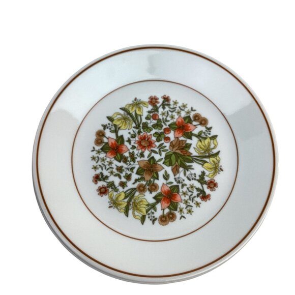 Corelle By Corning 8 Inch Plates Set Of 8 Fall Floral Design Made In USA - Picture 1 of 5